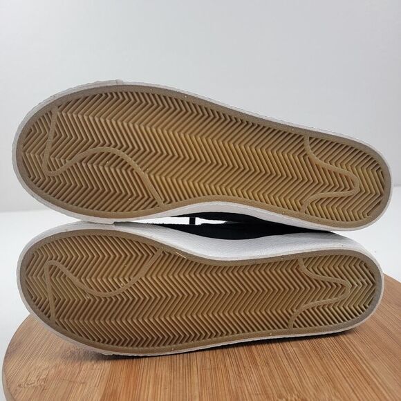 Nike Blazer Mid Premium Sz 6y Womens 8 Black Suede High Top Sneakers 895850-003 - Picture 10 of 12